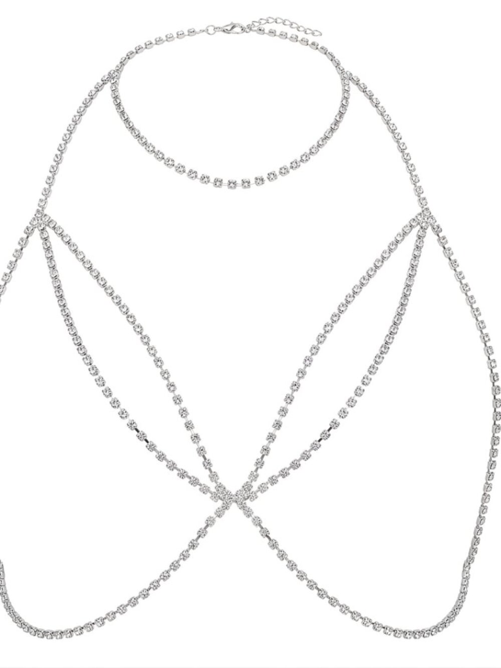 Sparkling Rhinestone Body Chain Harness - Picture 4 of 5